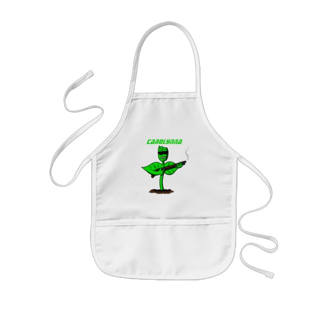 Germinator cyborg plant funny cartoon kids apron (Front)
