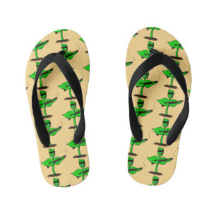 Germinator cyborg plant funny cartoon kid's jandals