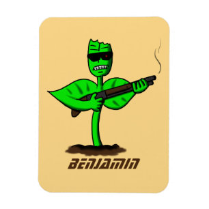 Germinator cyborg plant funny cartoon magnet