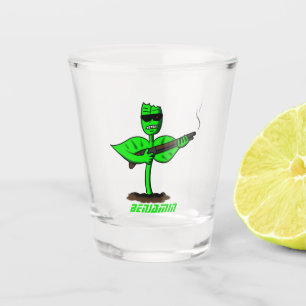 Germinator cyborg plant funny cartoon shot glass
