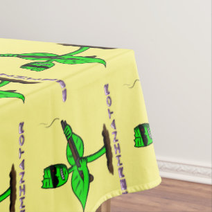 Germinator cyborg plant funny cartoon tablecloth
