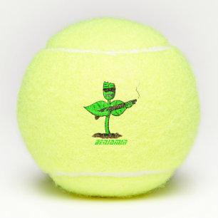 Germinator cyborg plant funny cartoon tennis balls