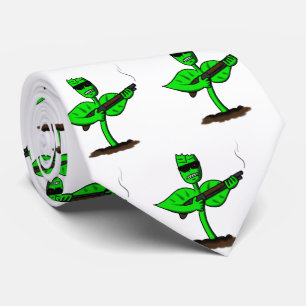 Germinator cyborg plant funny cartoon tie