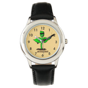 Germinator cyborg plant funny cartoon watch