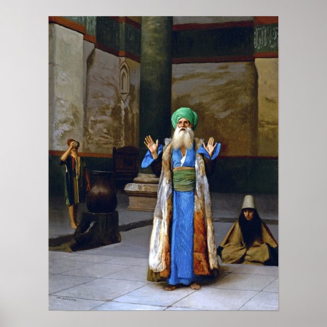 Gérôme - A Sultan At Prayer 1887 Poster (Front)
