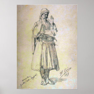 Gérôme - Arnaut Officer In Prayer Poster