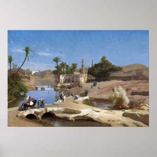 Gérôme - View Of Medinet El Fayoum Poster