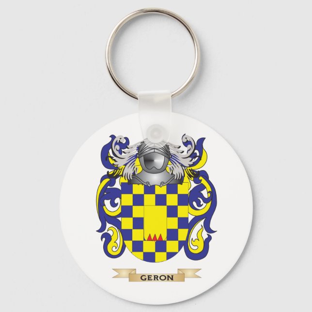 Geron Coat of Arms (Family Crest) Key Ring (Front)