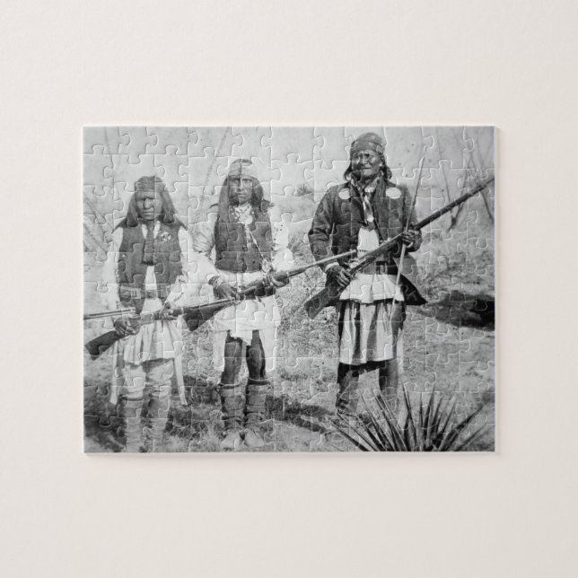 Geronimo and three of his Apache warriors, 1886 (b Jigsaw Puzzle (Horizontal)