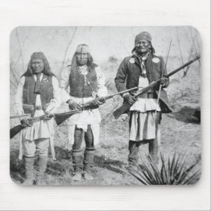 Geronimo and three of his Apache warriors, 1886 (b Mouse Pad