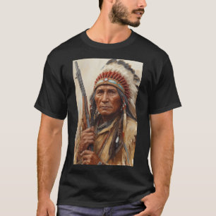 Geronimo Indian Chief Warrior Portrait T-Shirt