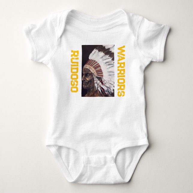 Geronimo Ruidoso Warriors #1 Fan Baby Bodysuit (Front)