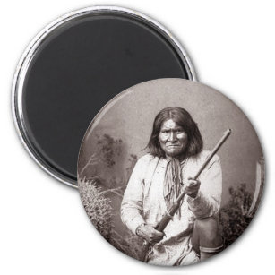 Geronimo Vintage Native American Indian Warrior Magnet