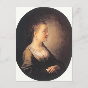 Gerrit Dou- Portrait of a Young Woman Postcard