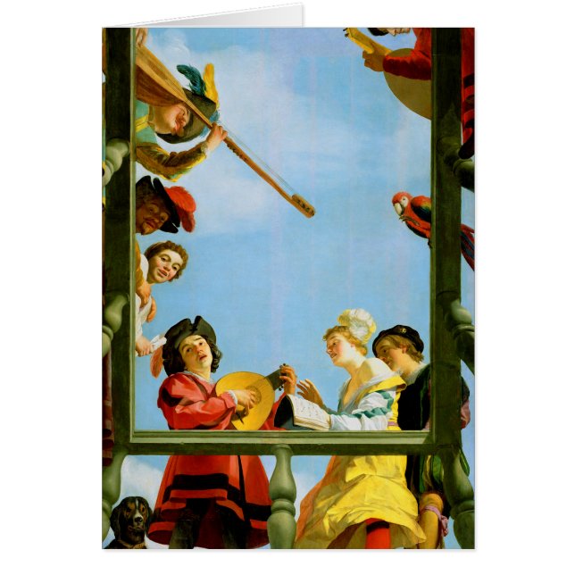 Gerrit Van Honthorst Musical Group Balcony Art (Front)