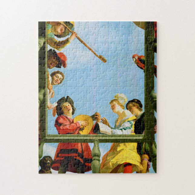 Gerrit Van Honthorst Musical Group Balcony Art Jigsaw Puzzle (Vertical)