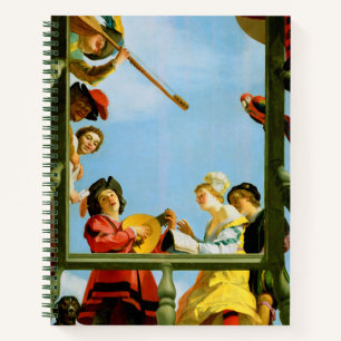 Gerrit Van Honthorst Musical Group Balcony Art Notebook