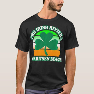 Gerritsen Beach Irish Riviera Funny Shamrock Retro T-Shirt