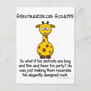 Gerrymandering congressional districts postcard