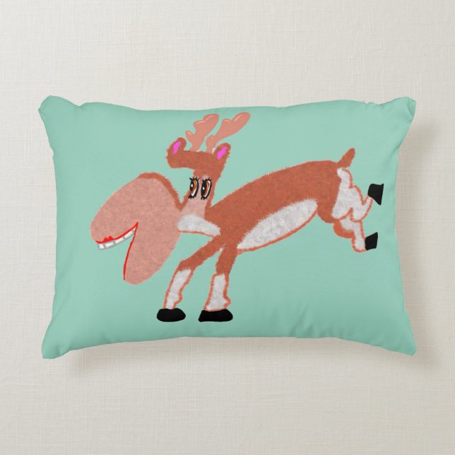 Gertrude Reindeer Decorative Cushion (Front)
