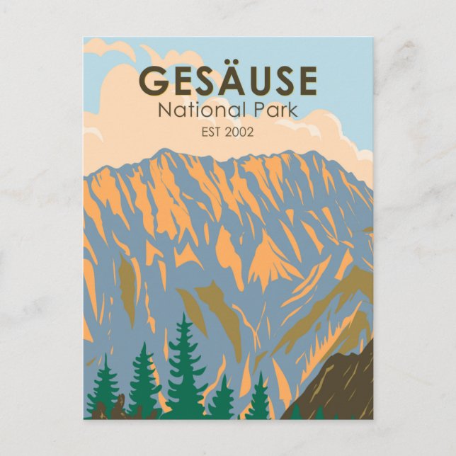 Gesause National Park Austria Vintage Postcard (Front)