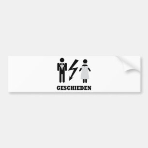 geschieden icon bumper sticker