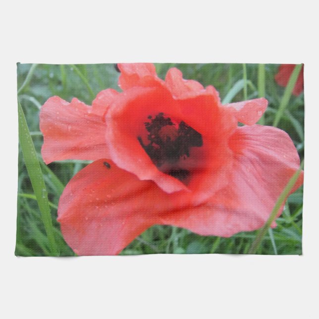 Geschirrtuch Mohnblumenkelch Tea Towel (Horizontal)