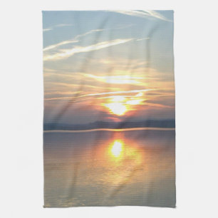 Geschirrtuch Sonnenuntergang am see Tea Towel