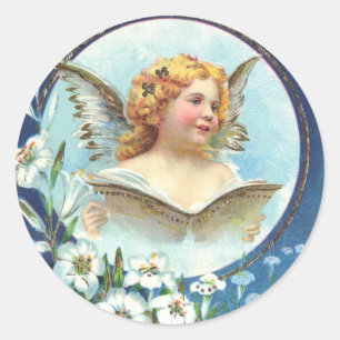 Gesegnete Ostern, Blessed Easter Classic Round Sticker