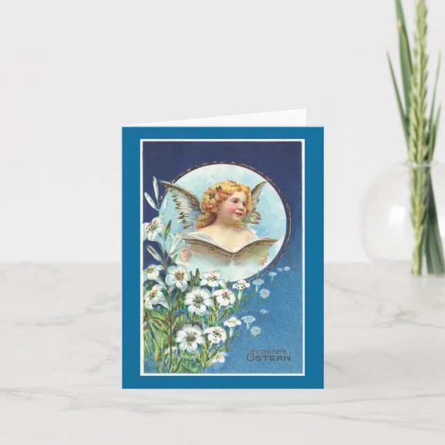 Gesegnete Ostern, Blessed Easter Holiday Card (Front)