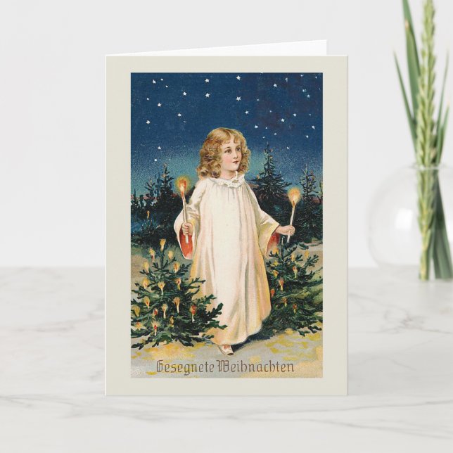 "Gesegnete Weihnachten" Vintage Christmas Card (Front)