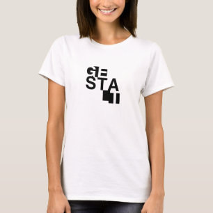 Gestalt typographic T-shirt design (black)