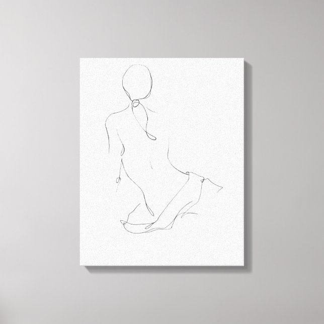 Gestural Contour Canvas Print (Front)