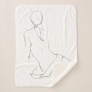 Gestural Contour Sherpa Blanket