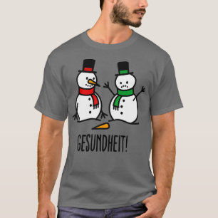 Gesundheit sneezing snowman funny ugly Christmas T-Shirt