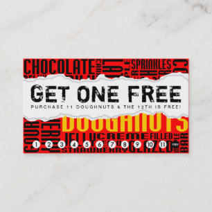get 1 free DOUGHNUT Loyalty Card