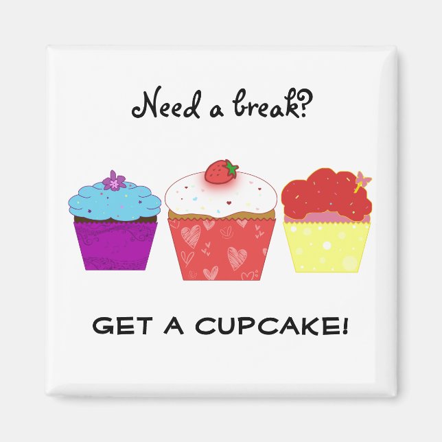 get a cupcake magnet (Front)