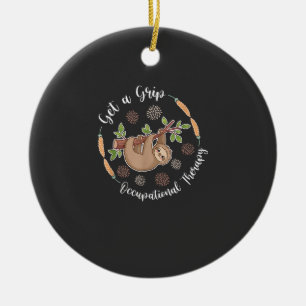 Get A Grip Occupational Therapy Sloth Lover Pediat Ceramic Tree Decoration