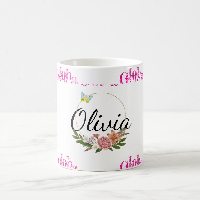 Get a Job, Olivia Floral Mug  (Center)
