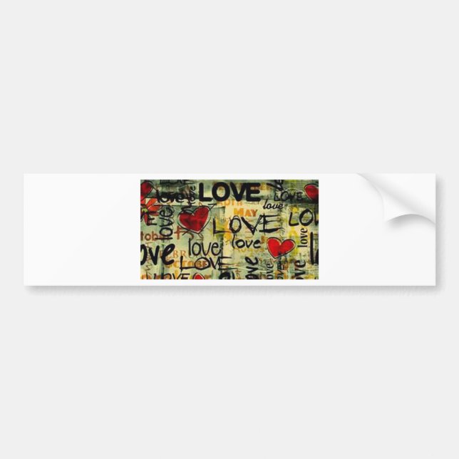 Get A Little Love Graffiti Bumper Sticker (Front)
