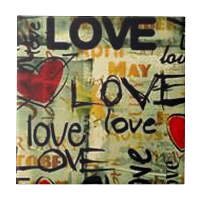Get A Little Love Graffiti Tile (Front)