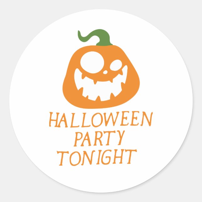 Get a scary look this Halloween Classic Round Sticker (Front)