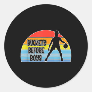 Get Bucs Before Boys - Sports Love For Girls Classic Round Sticker