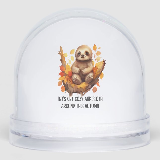 Get Cosy and Sloth Around This Autumn Snowglobe (Front)
