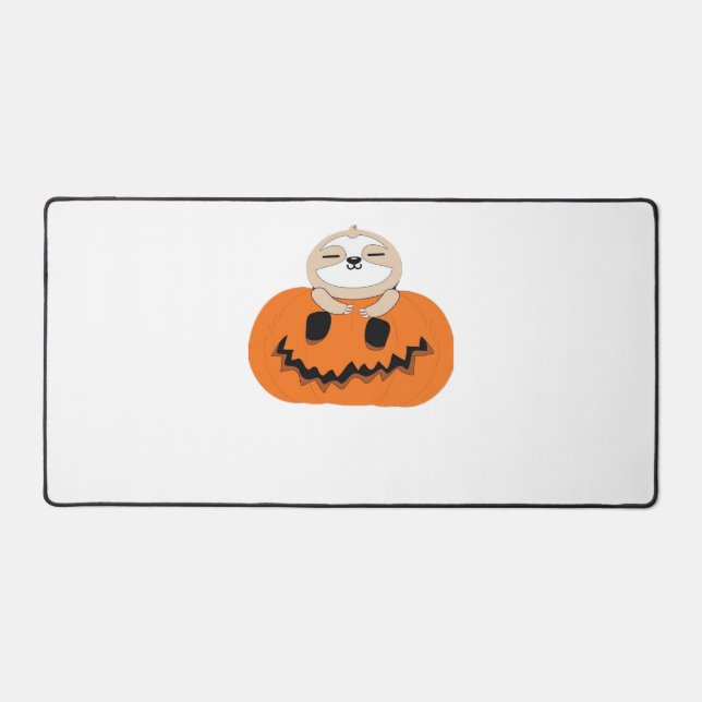Get Cosy with Our Halloween Sloth T-Shirt – The Ul Desk Mat (Front)