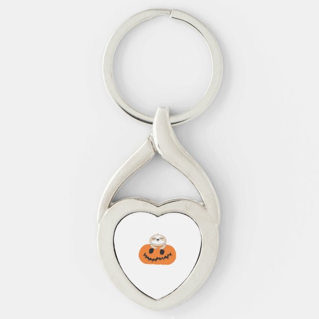 Get Cosy with Our Halloween Sloth T-Shirt – The Ul Key Ring (Front)