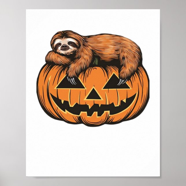 Get Cosy with Our Halloween Sloth T-Shirt – The Ul Poster (Front)