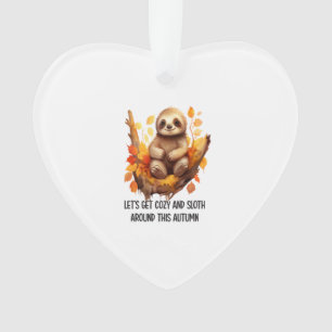 Get Cozy and Sloth Around This Autumn Ornament