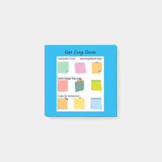 Get Crap Done Colourful Sticky Notes