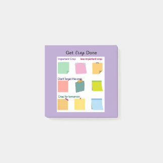 Get Crap Done Colourful Sticky Notes